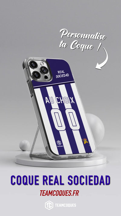 Vidéo Coque foot REAL SOCIEDAD personnalisable - TEAMCOQUES