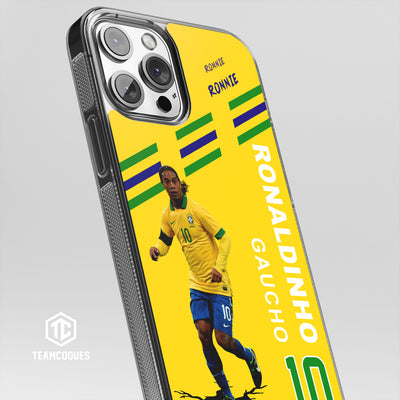Coque joueur RONALDINHO BRÉSIL R10 RONNIE - TEAMCOQUES