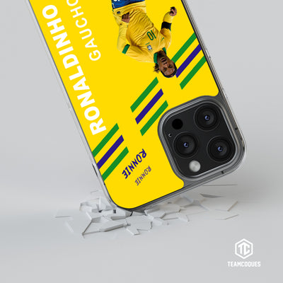 Coque joueur RONALDINHO BRÉSIL R10 RONNIE - TEAMCOQUES