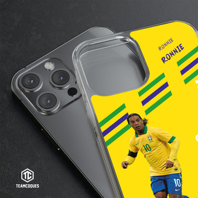 Coque joueur RONALDINHO BRÉSIL R10 RONNIE - TEAMCOQUES
