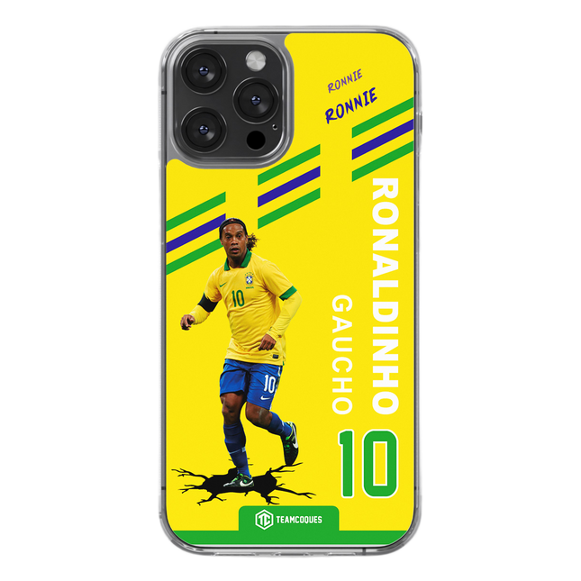 Coque joueur RONALDINHO BRÉSIL R10 RONNIE - TEAMCOQUES