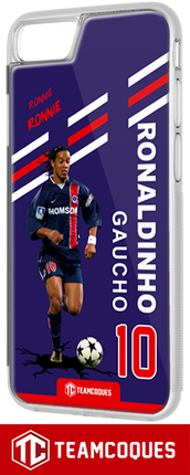 Coque joueur RONALDINHO PARIS PSG R10 RONNIE - TEAMCOQUES