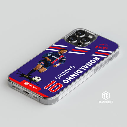 Coque joueur RONALDINHO PARIS PSG R10 RONNIE - TEAMCOQUES