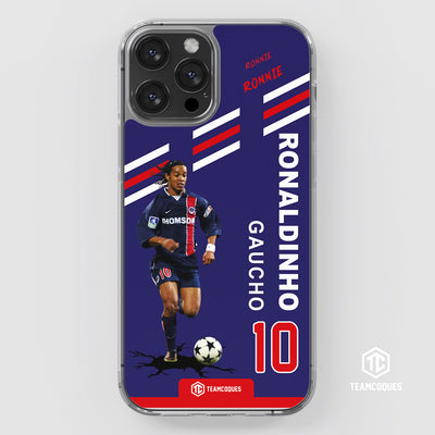 Coque joueur RONALDINHO PARIS PSG R10 RONNIE - TEAMCOQUES