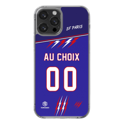 Coque rugby SF PARIS bleu personnalisable - TEAMCOQUES