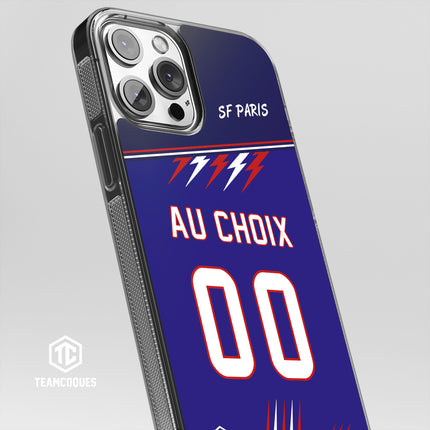 Coque rugby SF PARIS bleu personnalisable - TEAMCOQUES