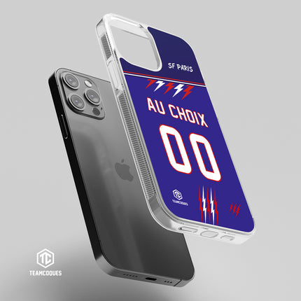 Coque rugby SF PARIS bleu personnalisable - TEAMCOQUES