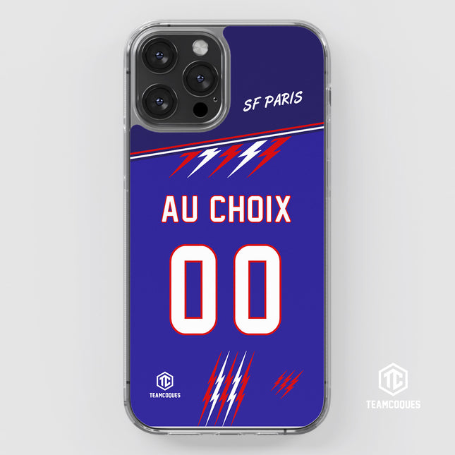 Coque rugby SF PARIS bleu personnalisable - TEAMCOQUES