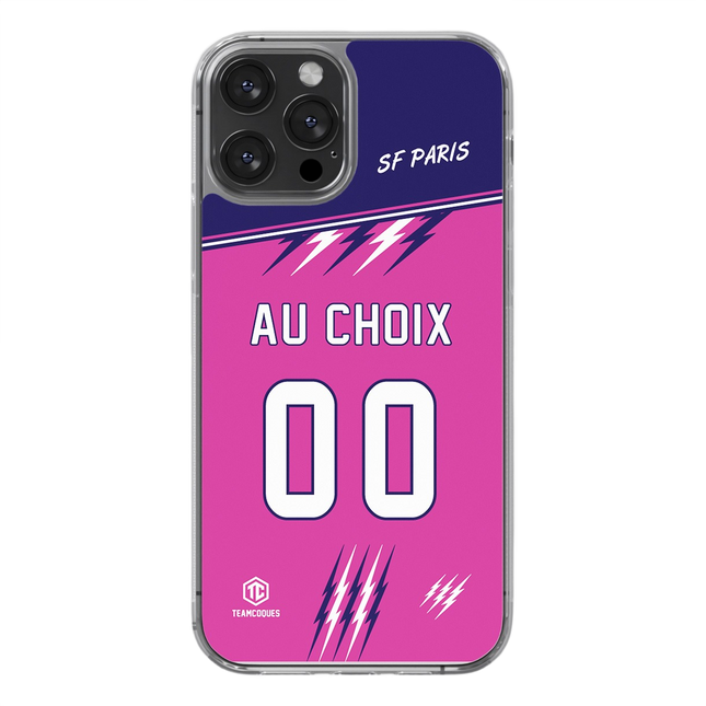 Coque rugby SF PARIS rose personnalisable - TEAMCOQUES