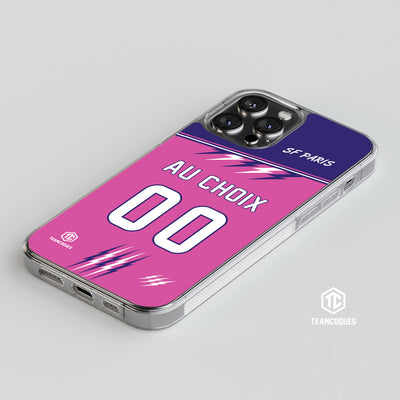 Coque rugby SF PARIS rose personnalisable - TEAMCOQUES