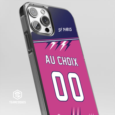 Coque rugby SF PARIS rose personnalisable - TEAMCOQUES
