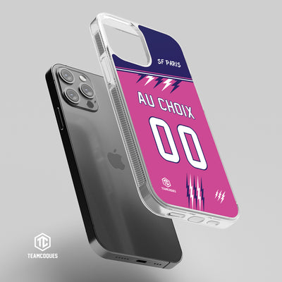 Coque rugby SF PARIS rose personnalisable - TEAMCOQUES