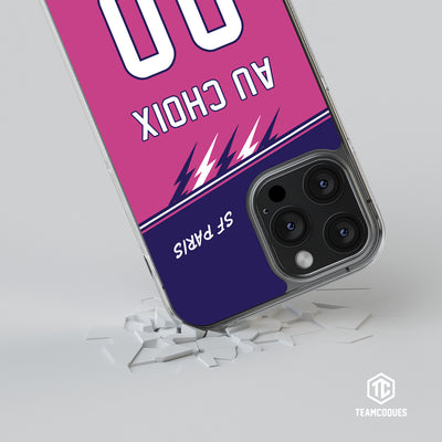 Coque rugby SF PARIS rose personnalisable - TEAMCOQUES