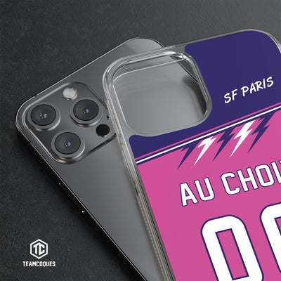 Coque rugby SF PARIS rose personnalisable - TEAMCOQUES