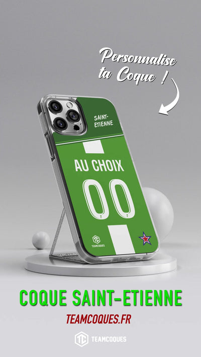 Vidéo Coque foot SAINT-ETIENNE ASSE personnalisable - TEAMCOQUES