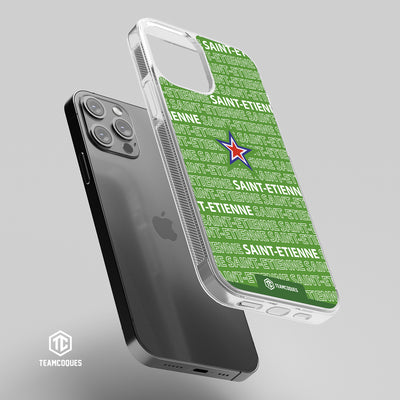 Coque foot SAINT-ETIENNE ASSE texte oblique - TEAMCOQUES