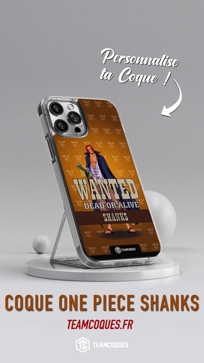 Vidéo Coque design ONE PIECE - SHANKS LE ROUX - TEAMCOQUES