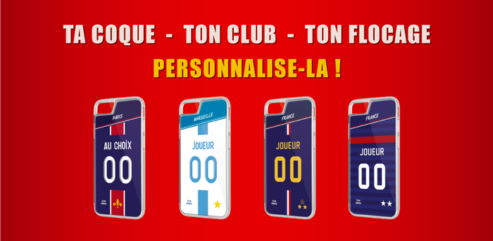 TEAMCOQUES - Coques de smartphones personnalisables - Ta Coque, ton Club, ton Flocage, Personnalise-là ! PSG OM France MBappé