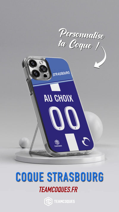 Vidéo Coque foot STRASBOURG personnalisable - TEAMCOQUES