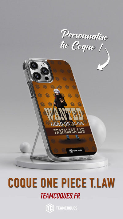 Vidéo Coque design ONE PIECE - TRAFALGAR LAW - TEAMCOQUES