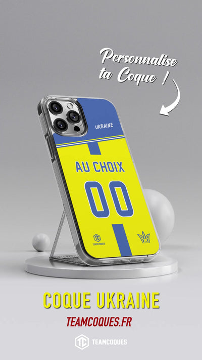 Vidéo Coque foot UKRAINE personnalisable - TEAMCOQUES