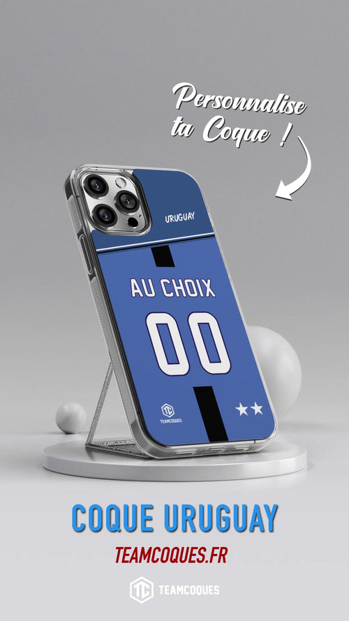 Vidéo Coque foot URUGUAY personnalisable - TEAMCOQUES