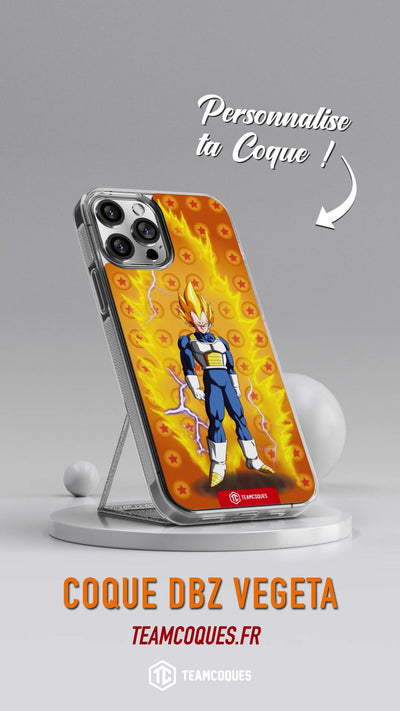 Vidéo Coque design DRAGON BALL - VEGETA 04 SUPER SAIYAN JAUNE - TEAMCOQUES