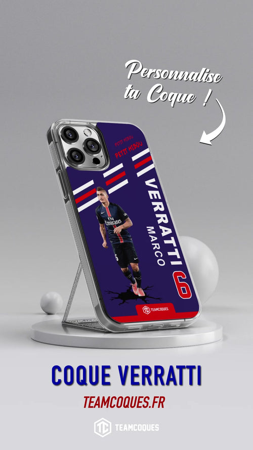 Vidéo Coque joueur MARCO VERRATTI PARIS - TEAMCOQUES