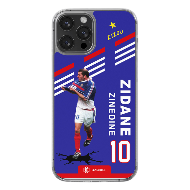 Coque joueur ZINEDINE ZIDANE ZIZOU EQUIPE DE FRANCE 1998 - TEAMCOQUES