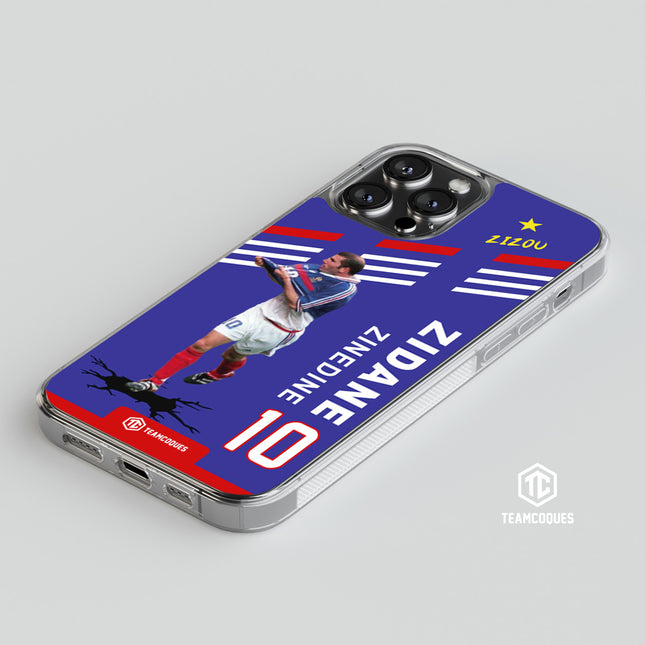 Coque joueur ZINEDINE ZIDANE ZIZOU EQUIPE DE FRANCE 1998 - TEAMCOQUES