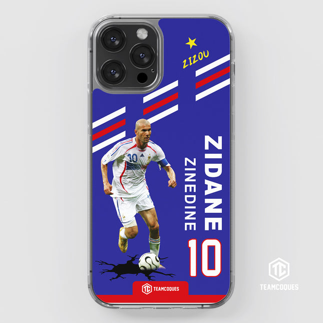 Coque joueur ZINEDINE ZIDANE ZIZOU EQUIPE DE FRANCE 2006 - TEAMCOQUES