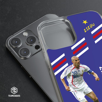 Coque joueur ZINEDINE ZIDANE ZIZOU EQUIPE DE FRANCE 2006 - TEAMCOQUES