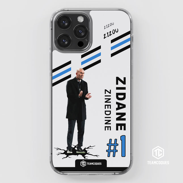 Coque joueur ZINEDINE ZIDANE ZIZOU COACH ENTRAÎNEUR - TEAMCOQUES