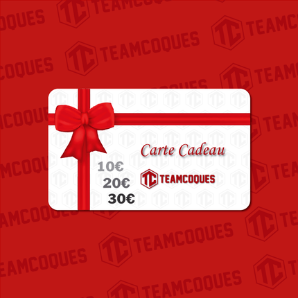 Carte cadeaux TEAMCOQUES | 10€ - 20€ - 30€