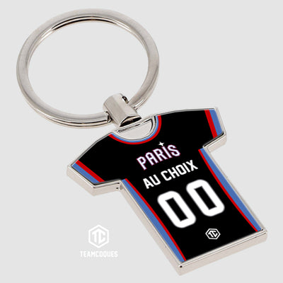 Porte-clés métal maillot basket PARIS BASKET personnalisable - TEAMCOQUES