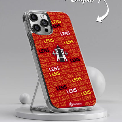 Vidéo Coque foot LENS RCL texte oblique personnalisable - TEAMCOQUES