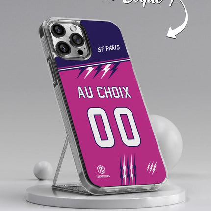 Vidéo Coque rugby SF PARIS rose personnalisable - TEAMCOQUES