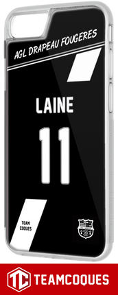 Coque foot AGL DRAPEAU FOUGERES (Amateur) - flocage 100% personnalisable - iPhone smartphone - TEAMCOQUES