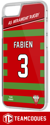 Coque foot AS MIRAMONT RUGBY (Amateur) - flocage 100% personnalisable - iPhone smartphone - TEAMCOQUES