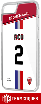 Coque amateur rugby RC QUEYRANNAIS personnalisable - TEAMCOQUES
