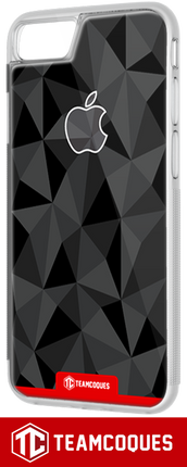 Coque design APPLE POMME FACETTE NOIR - iPhone smartphone - TEAMCOQUES