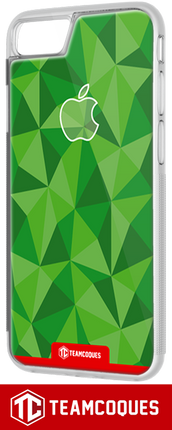 Coque design APPLE POMME FACETTE VERT - iPhone smartphone - TEAMCOQUES