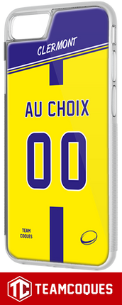 Coque rugby ASM CLERMONT - flocage 100% personnalisable - iPhone smartphone - TEAMCOQUES