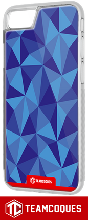 Coque design COULEUR FACETTE BLEU - iPhone smartphone - TEAMCOQUES