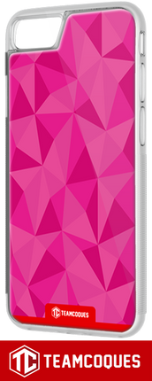 Coque design APPLE POMME FACETTE ROSE - iPhone smartphone - TEAMCOQUES