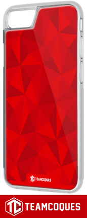 Coque design COULEUR FACETTE ROUGE - iPhone smartphone - TEAMCOQUES