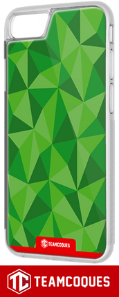 Coque design APPLE POMME FACETTE VERT - iPhone smartphone - TEAMCOQUES