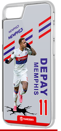 Coque foot MEMPHIS DEPAY OL LYON - flocage 100% personnalisable - iPhone smartphone - TEAMCOQUES