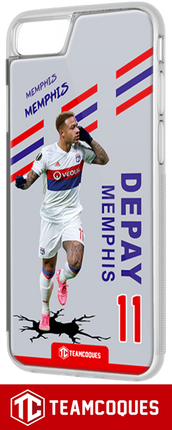 Coque foot MEMPHIS DEPAY OL LYON - flocage 100% personnalisable - iPhone smartphone - TEAMCOQUES