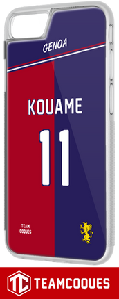 Coque foot GENOA - flocage 100% personnalisable - iPhone smartphone - TEAMCOQUES